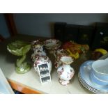 A small quantity of Doulton tableware, Mason ware to include jugs, bowls, and Royal Doulton figures,