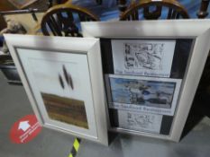 Two gold framed wall mirrors and collection of furnishing pictures, etc