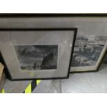 A quantity of frame and glazed prints to include 'The passage boat by cuyp'