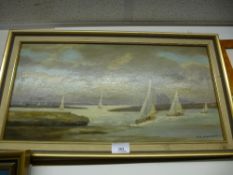 Two oil paintings depicting ocastal scenes, signed R C Winnicott