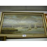 Two oil paintings depicting ocastal scenes, signed R C Winnicott