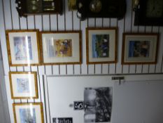 Thirteen framed and glazed prints depicting Mediterranean Street and country scenes, limited edition