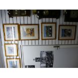 Thirteen framed and glazed prints depicting Mediterranean Street and country scenes, limited edition