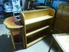 Teak open bookcase