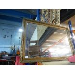 A large framed mirror