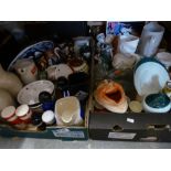 Two boxes of mixed china to include Carltonware, Noritaki, Royal Norfolk, Delft, etc