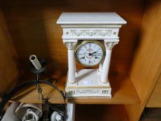 Decorative porcelain mantel clock 'Empress Josephine Clock' by Franklin Mint