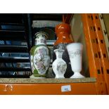 A selection of vases to include Coalport, oriental, etc