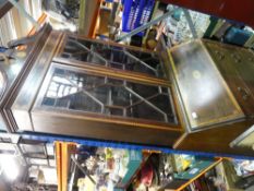 Edwardian inlaid mahogany bureau bookcase