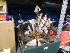 A box of tall ships and a large quantity of boxed die case made vehicles