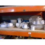 A quantity of white and gold banding dinner / tableware by Thomas of Germany, to include bowls,