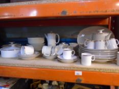 A quantity of white and gold banding dinner / tableware by Thomas of Germany, to include bowls,