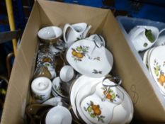 Two boxes of Mid Winterware 'Oranges and Lemons', to include plates, cups, saucers, teapot,