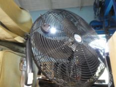 A floorstanding Honeywell fan