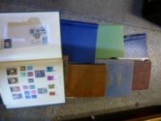 A box of 10 albums, mixed World stamps
