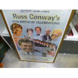Theatre poster - Russ Conway's 75th birthday celebrations and a Persil advertising poster