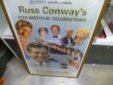 Theatre poster - Russ Conway's 75th birthday celebrations and a Persil advertising poster