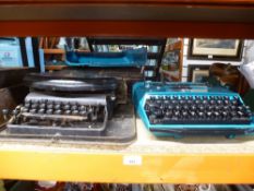 Vintage typewriters,one marked 'The Emperor' and the other 'Smith Corona'