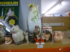 A selection of china figures and sundries to include Royal Doulton, etc