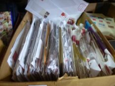Two boxes of mixed stamps and albums