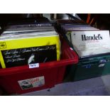 Two crates of vinyl LPs to include Neil Diamond, Cleo Laine, General Lafayette, Henry Mancini, Vince