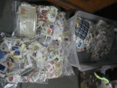 Box of loose GB and World stamps