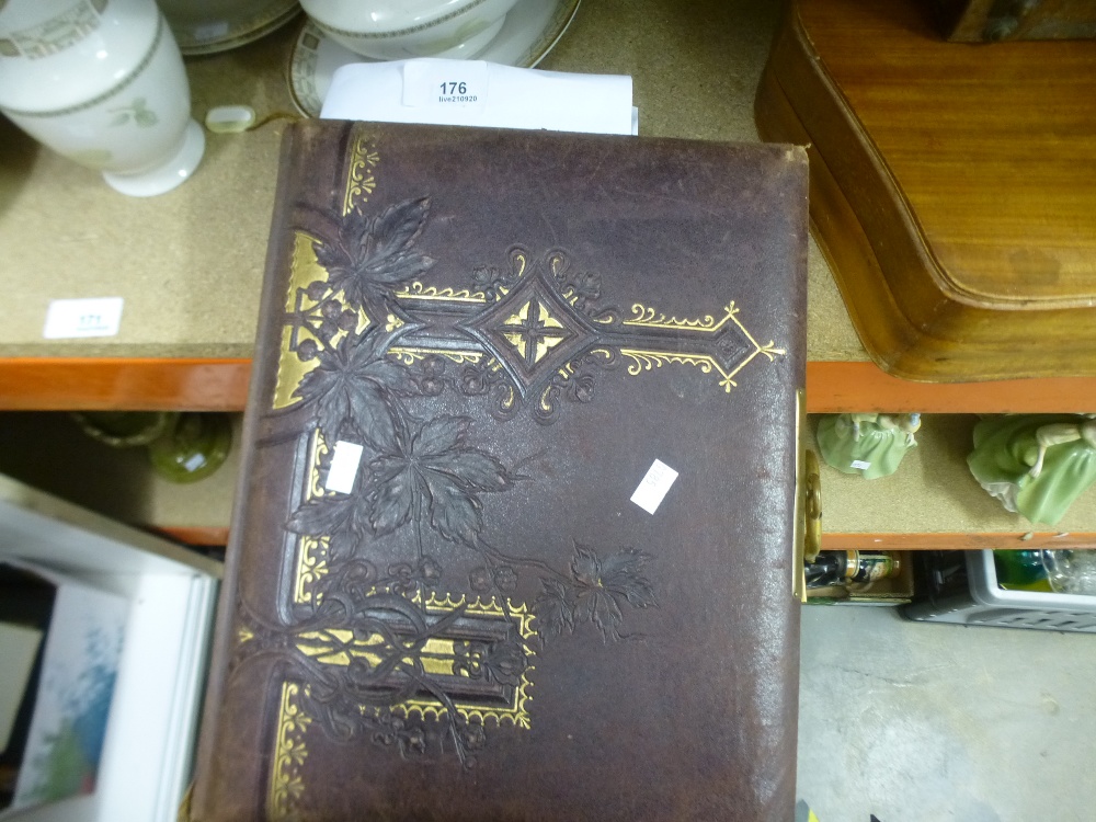 A Victorian musical photo album decorated boating scenes