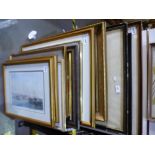 A quantity of mostly framed and glazed prints, several by artist Spencer W Tart, depicting Arabian