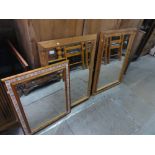 Pine dressing table mirror, pine framed wall mirrors etc