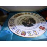 A box of collector's plates to include Coalport