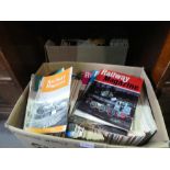 Two boxes of 'The Railway Magazine' magazines