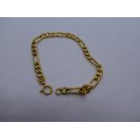 9ct yellow gold curb link bracelet marked 9K, weight approx 3.8g
