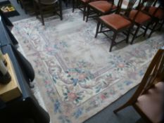 A modern Chinese carpet with floral decoration, 374 x 269 cms