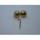 Pair of 9ct yellow gold earrings, marked 375, weight approx 4g