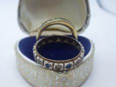 Two 9ct gold dress rings, one a Sapphire eternity ring, weight approx 5.5g