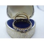 Two 9ct gold dress rings, one a Sapphire eternity ring, weight approx 5.5g
