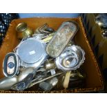 A small quantity of plated cutlery and sundry