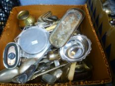 A small quantity of plated cutlery and sundry