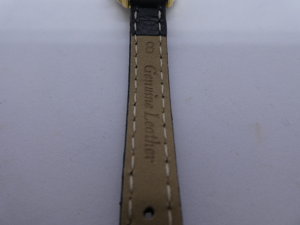 Vintage ladies 'Omega' wristwatch 'Deville' model, on black leather strap, AF - Image 5 of 5