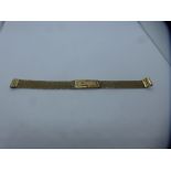 9ct yellow gold watch strap, marked 9ct, weight approx 8g