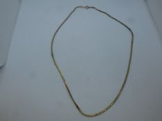 18ct yellow gold neckchain, weight approx 4g, marked 18K