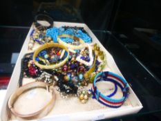 Costume necklaces, bangles and sundry