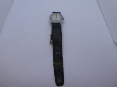 A white metal gent's vintage watch, AF