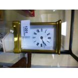 A 20th century brass carriage clock