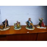 Four Capodimonte figures, two A/F