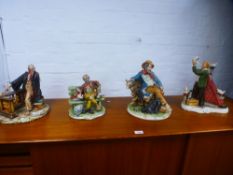 Four Capodimonte figures, two A/F