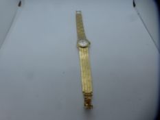 Vintage 9ct yellow gold ladies OMEGA wristwatch, 'Ladymatic', marked 375, DS & S, total weight