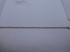 9ct two tone clear stone set bracelet, marked 375