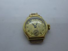 Vintage LONGINES 15K yellow gold watch, marked 585, Longines, working movement