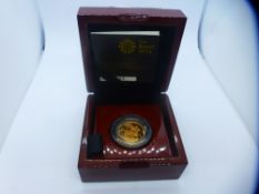 2015 UK New Portrait Gold Proof Sovereign, with certificate, in presentation box
